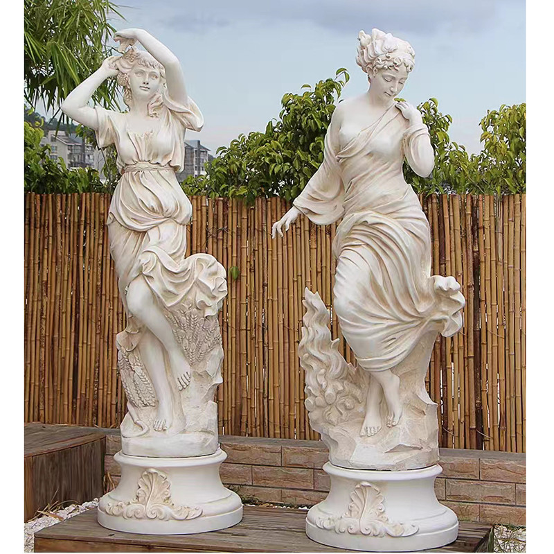 Υπαίθρια διακόσμηση κήπων κυρία Marble Stone Sculpture ζωή - μέγεθος