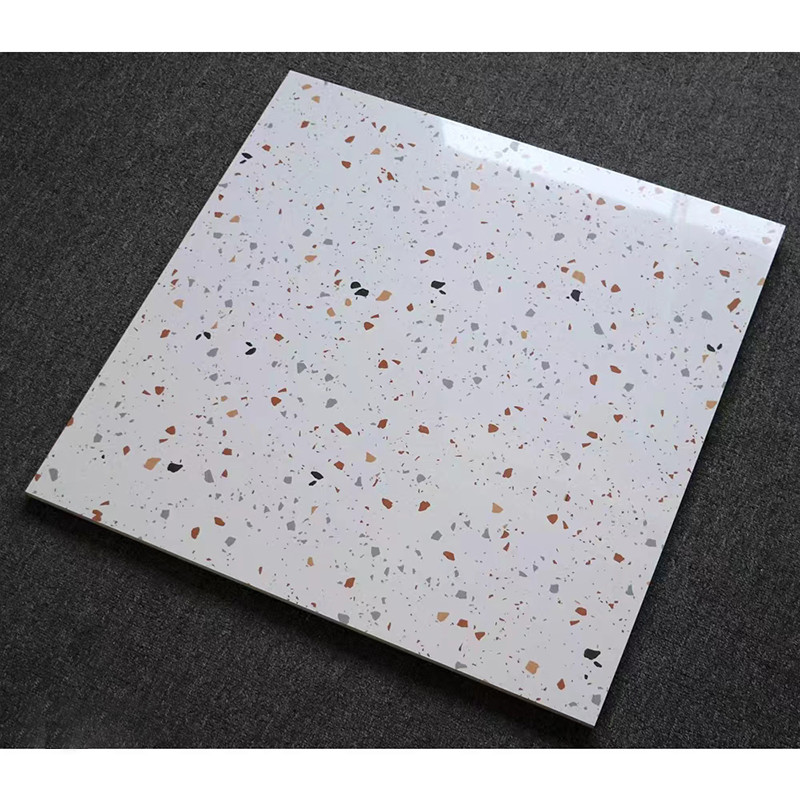 60x60cm Υψηλή λάμψη γυαλισμένα γυαλισμένα κεραμίδια Terrazzo για καθιστικό κουζίνα μπάνιο τοίχωμα πάτωμα