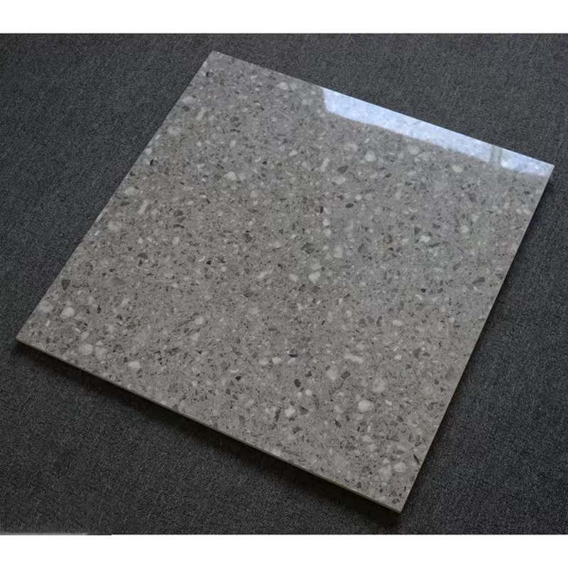 60x60cm Υψηλή λάμψη γυαλισμένα γυαλισμένα κεραμίδια Terrazzo για καθιστικό κουζίνα μπάνιο τοίχωμα πάτωμα