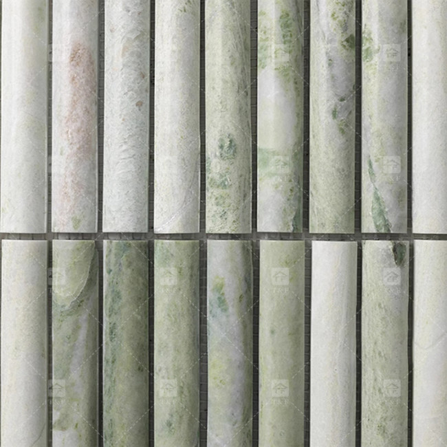 Μαρμάρινο σχέδιο 3D Arc Long Strip Μοζαϊκό πάτωμα τοίχο πλακάκι για τηλεόραση Φόντο κουζίνα Backsplash