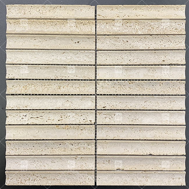 Μαρμάρινο σχέδιο 3D Arc Long Strip Μοζαϊκό πάτωμα τοίχο πλακάκι για τηλεόραση Φόντο κουζίνα Backsplash