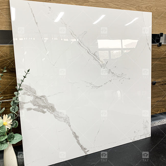 600x600mm Υψηλό γυαλιστερό γυαλιστερό γυαλιστερό πλακάκι για το πάτωμα